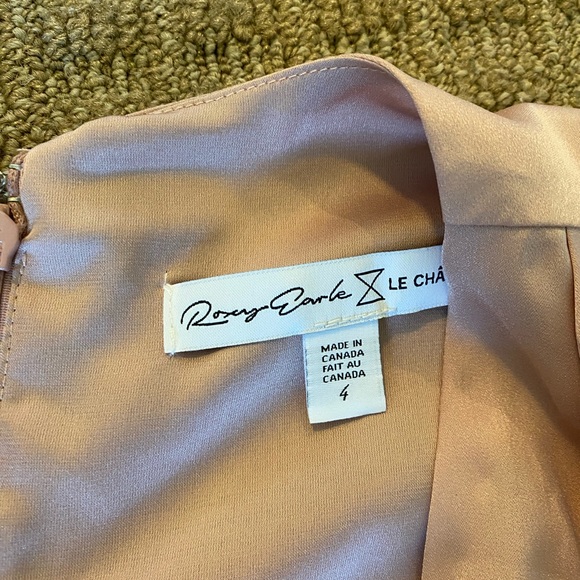 Silk Satin blush pink tie dress - Picture 3 of 5